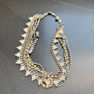 Stella & Dot Gold and Silver Statement Necklace
